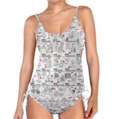 White Printer Paper With Text Overlay Humor Dark Humor Infographics Tankini Set by Salman4z
