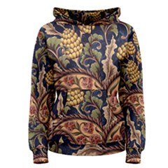 Leaves Flowers Background Texture Paisley Women s Pullover Hoodie by Salman4z