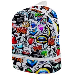 Graffiti Art Cartoon Comic Zip Bottom Backpack by Salman4z