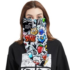 Graffiti Art Cartoon Comic Face Covering Bandana (triangle) by Salman4z
