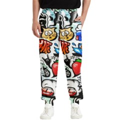 Graffiti Art Cartoon Comic Men s Elastic Waist Pants by Salman4z