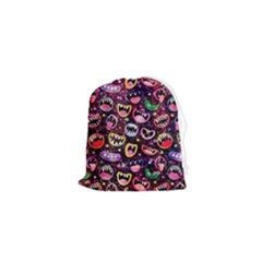 Funny Monster Mouths Drawstring Pouch (xs) by Salman4z