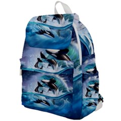 Orca Wave Water Underwater Top Flap Backpack by Salman4z