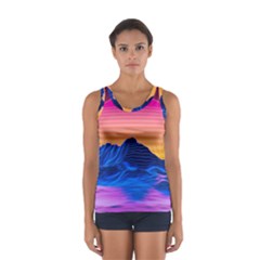 Sun Ultra Artistic 3d Illustration Sunset Sport Tank Top  by Salman4z