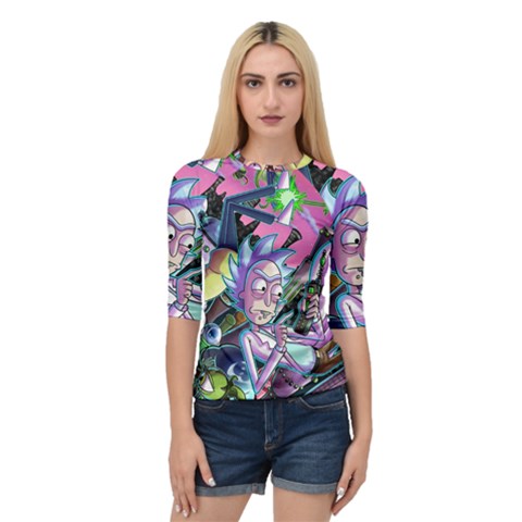 Rick And Morty Time Travel Ultra Quarter Sleeve Raglan Tee by Salman4z