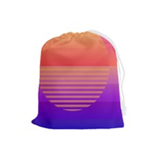 Sunset Summer Time Drawstring Pouch (large) by Salman4z