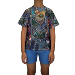 Fictional Character Cartoons Kids  Short Sleeve Swimwear by Salman4z