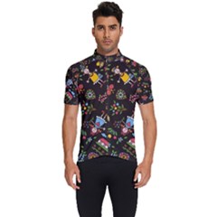 Cartoon Texture Men s Short Sleeve Cycling Jersey by Salman4z