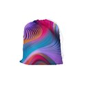 Colorful 3d Waves Creative Wave Waves Wavy Background Texture Drawstring Pouch (Medium) View1
