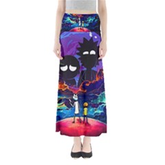 Rick And Morty In Outer Space Full Length Maxi Skirt by Salman4z