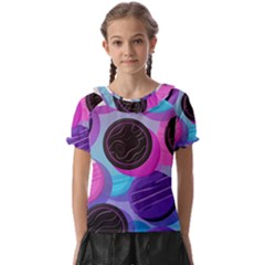 Cookies Chocolate Cookies Sweets Snacks Baked Goods Kids  Frill Chiffon Blouse by Jancukart