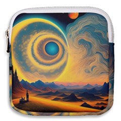 Surrealist Fantasy Dream Moon Space Mini Square Pouch by Jancukart