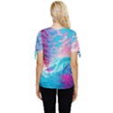 Tsunami Waves Ocean Sea Nautical Nature Water 6 Bow Sleeve Button Up Top View4
