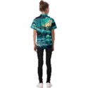 Tsunami Waves Ocean Sea Nautical Nature Water 5 Kids  Short Sleeve Shirt View2