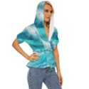 Tsunami Waves Ocean Sea Nautical Nature Water Tidal Lightweight Drawstring Hooded Top View3