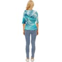 Tsunami Waves Ocean Sea Nautical Nature Water Tidal Lightweight Drawstring Hooded Top View4