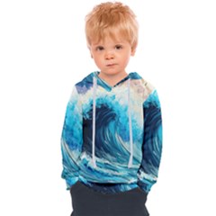 Tsunami Waves Ocean Sea Nautical Nature Water Arts Kids  Overhead Hoodie by Jancukart