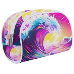 Tsunami Waves Ocean Sea Nautical Nature Water Blue Water Make Up Case (medium) by Jancukart