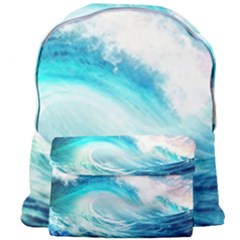Tsunami Waves Ocean Sea Nautical Nature Water 8 Giant Full Print Backpack by Jancukart