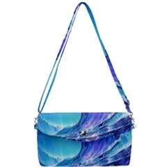 Tsunami Tidal Wave Ocean Waves Sea Nature Water 2 Removable Strap Clutch Bag by Jancukart