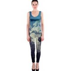 Vintage World Map Illustration Artwork Water Drop Digital Art Arts One Piece Catsuit by Sudheng
