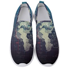 Vintage World Map Illustration Artwork Water Drop Digital Art Arts Men s Slip On Sneakers by Sudheng