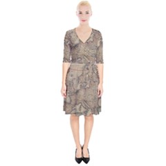 Vintage Europe Map Wrap Up Cocktail Dress by Sudheng