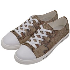 Vintage Europe Map Men s Low Top Canvas Sneakers by Sudheng