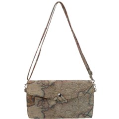 Vintage Europe Map Removable Strap Clutch Bag by Sudheng