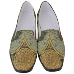 Vintage World Map Women s Classic Loafer Heels by Sudheng