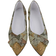 Vintage World Map Women s Bow Heels by Sudheng