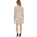 Brown Zebra Vibes Animal Print  Cap Sleeve High Waist Dress View4