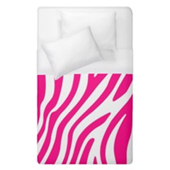 Pink Fucsia Zebra Vibes Animal Print Duvet Cover (single Size) by ConteMonfrey