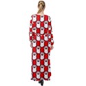Red And White cat Paws Maxi Chiffon Beach Wrap View2