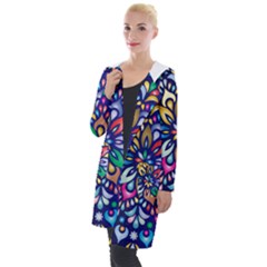 Leafs And Floral Hooded Pocket Cardigan by BellaVistaTshirt02