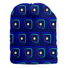 Blue Neon Squares - Modern Abstract Drawstring Pouch (3xl) by ConteMonfrey