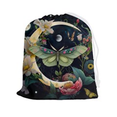 Flower Mot Moon Star Planet Drawstring Pouch (2xl) by Simbadda