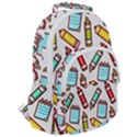 Seamless Pixel Art Pattern Rounded Multi Pocket Backpack View2