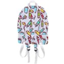 Seamless Pixel Art Pattern Zip Bottom Backpack View3