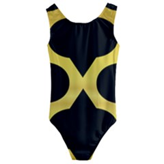 Seamless Gold Pattern Kids  Cut-out Back One Piece Swimsuit by Amaryn4rt