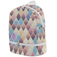 Abstract Colorful Diamond Background Tile Zip Bottom Backpack by Amaryn4rt