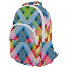 Graphics Colorful Colors Wallpaper Graphic Design Rounded Multi Pocket Backpack by Amaryn4rt