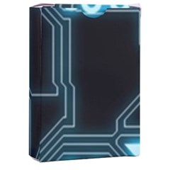 A Completely Seamless Background Design Circuitry Playing Cards Single Design (rectangle) With Custom Box by Amaryn4rt