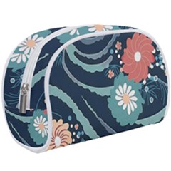 Waves Flowers Pattern Water Floral Minimalist Make Up Case (large) by Wegoenart