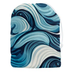 Pattern Ocean Waves Arctic Ocean Blue Nature Sea Drawstring Pouch (3xl) by Wegoenart