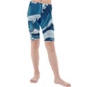 Waves Ocean Sea Pattern Water Tsunami Rough Seas Kids  Mid Length Swim Shorts View1