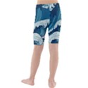 Waves Ocean Sea Pattern Water Tsunami Rough Seas Kids  Mid Length Swim Shorts View2