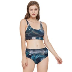 Tsunami Waves Ocean Sea Water Rough Seas Nature Frilly Bikini Set by Wegoenart