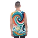 Waves Ocean Sea Abstract Whimsical Abstract Art 2 Men s Basketball Tank Top View2