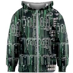 Printed Circuit Board Circuits Kids  Zipper Hoodie Without Drawstring by Celenk